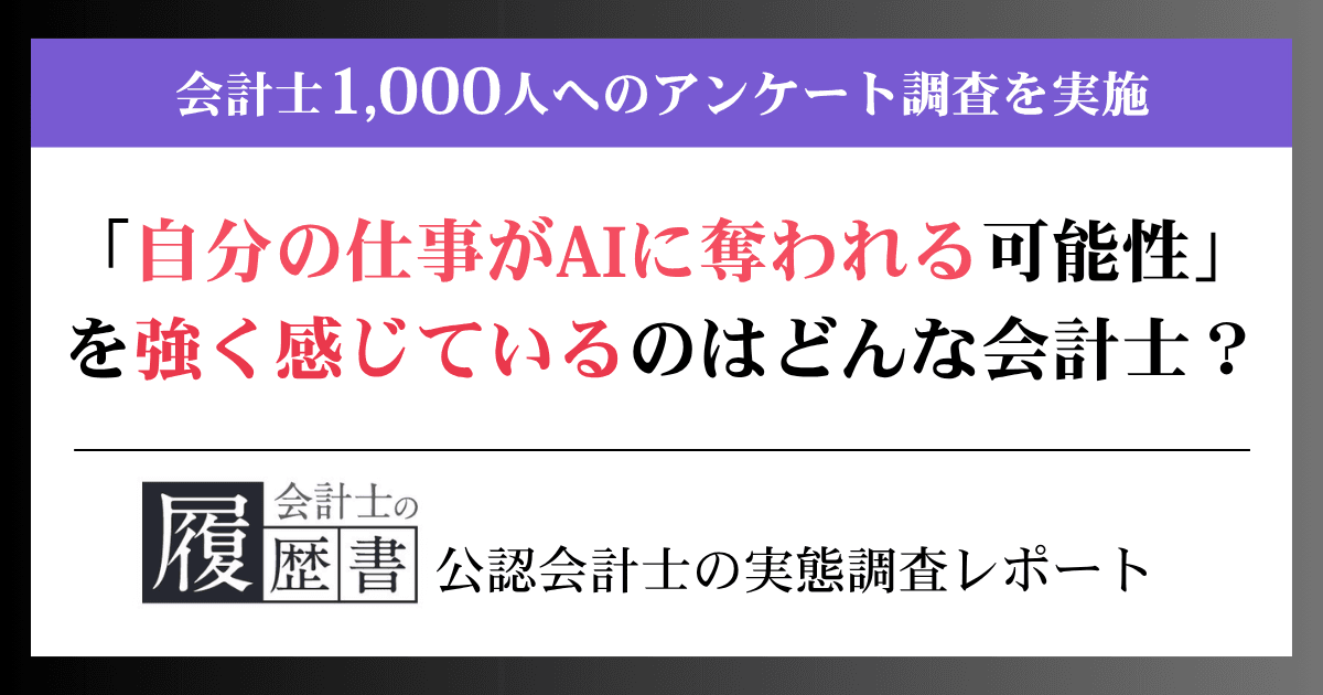 【会計士の実態調査クイズ】「自分の仕事がAIに奪われる可能性」を強く感じているのはどんな会計士?